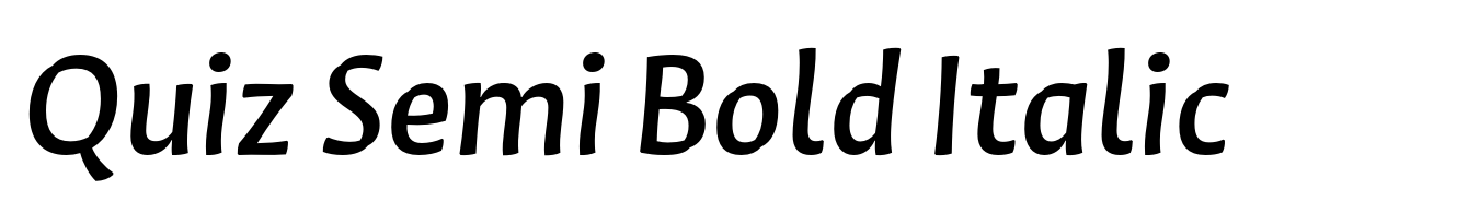 Quiz Semi Bold Italic